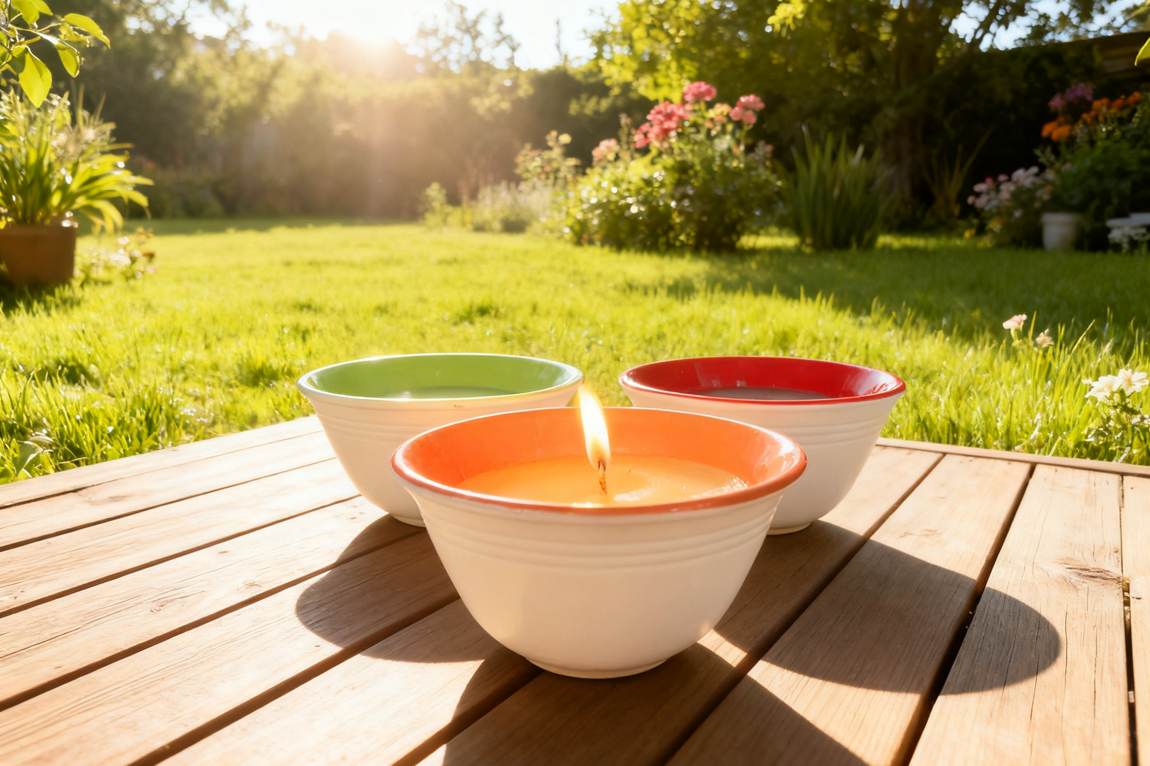 Colored Ceramic Pot Candle